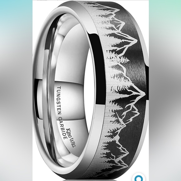 Brand new Tungsten Ring & rubber rings, size 7 - Picture 2 of 6